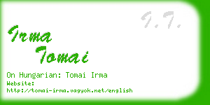 irma tomai business card